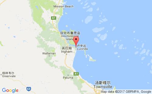 卢辛达港口地图