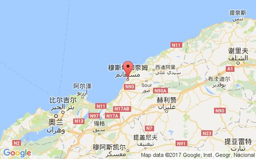 穆斯塔加奈姆港口地图